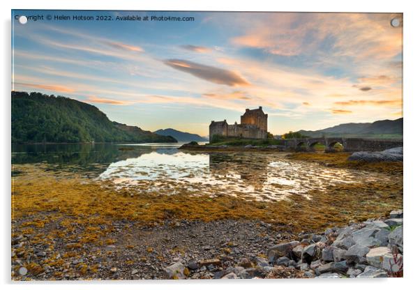 Eilean Donan Castle in Scotland Acrylic by Helen Hotson