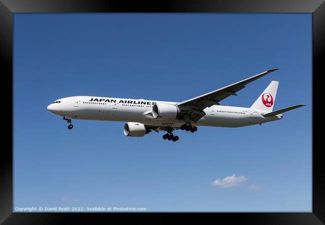 Japan Airlines Boeing 777-346 Framed Print by David Pyatt