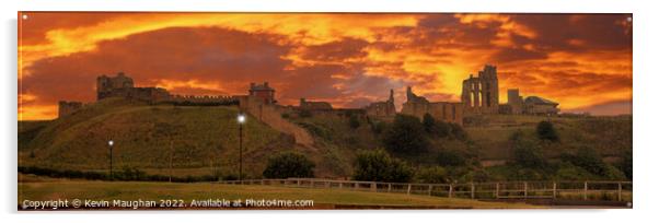 Tynemouth Castle And Priory Panoramic (1) Acrylic by Kevin Maughan