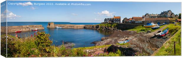 Craster's Maritime Charm, Northumberland Canvas Print by Holly Burgess