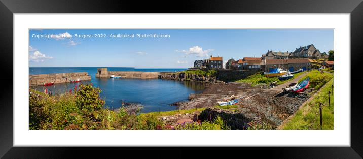 Craster's Maritime Charm, Northumberland Framed Mounted Print by Holly Burgess
