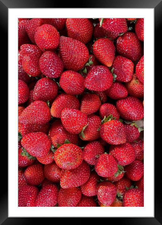 Strawberries  Framed Mounted Print by Joyce Hird