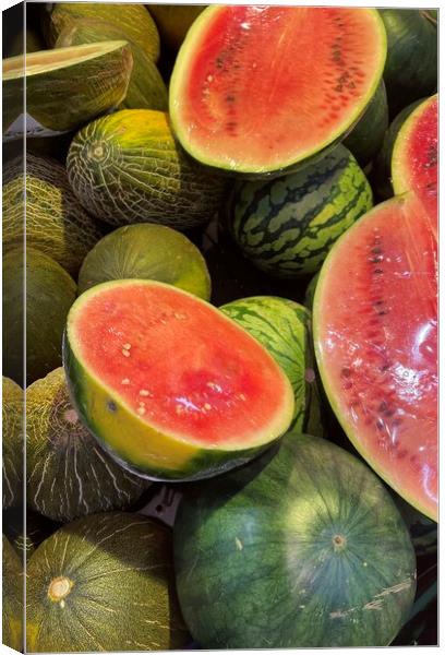 Watermelons Canvas Print by Joyce Hird
