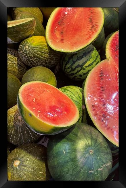 Watermelons Framed Print by Joyce Hird