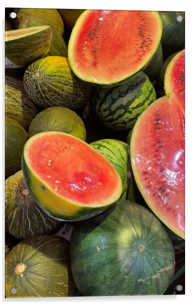 Watermelons Acrylic by Joyce Hird