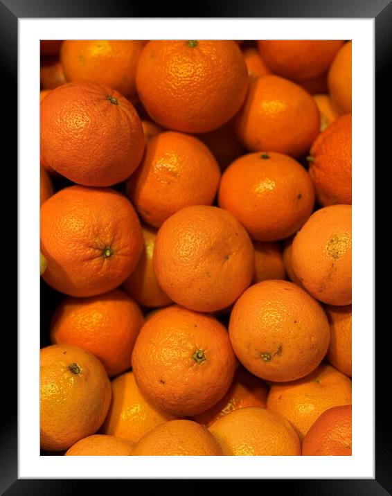 Mandarins oranges Framed Mounted Print by Joyce Hird