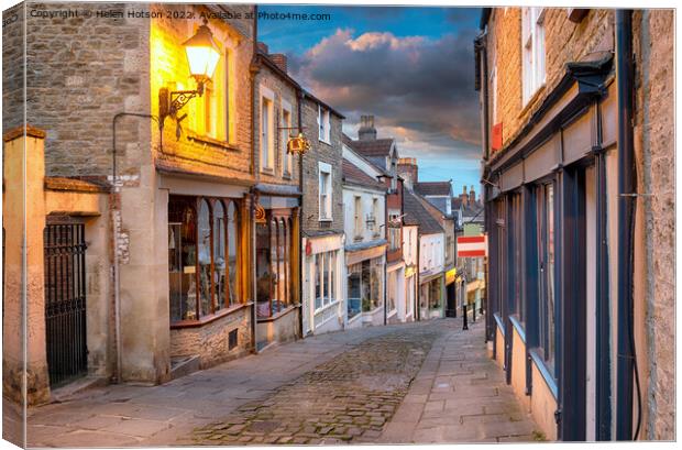 Dusk at Frome Canvas Print by Helen Hotson