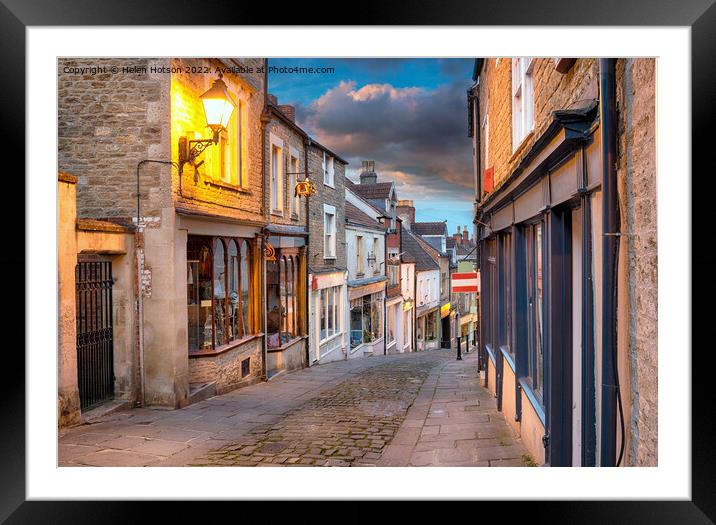 Dusk at Frome Framed Mounted Print by Helen Hotson