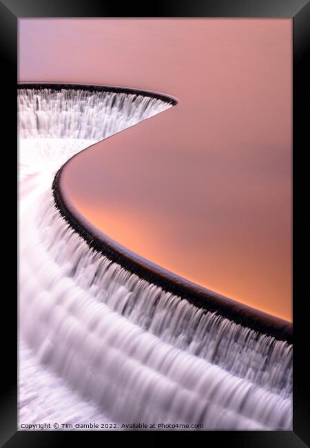 Spillway Sunset Framed Print by Tim Gamble