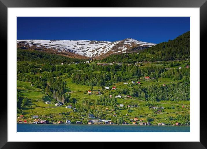 Randabygda Village, Vestland, Norway Framed Mounted Print by Martyn Arnold