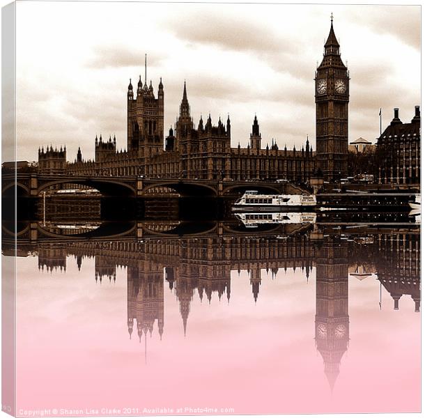 Westminster Pink Canvas Print by Sharon Lisa Clarke