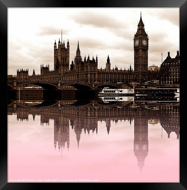 Westminster Pink Framed Print by Sharon Lisa Clarke