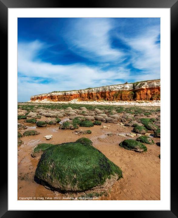 Hunstanton Beach and Cliffs. Framed Mounted Print by Craig Yates