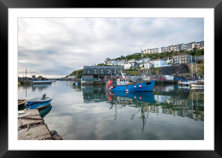 Mevagissey a Cornish Fishing Village Framed Mounted Print by Helen Hotson