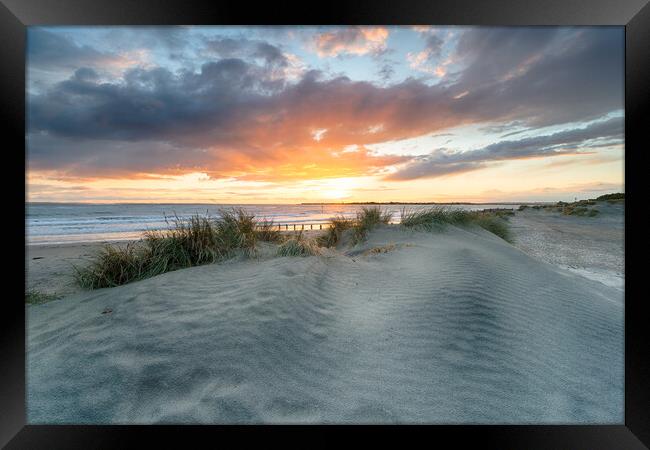 Sand Dunes at West Wittering Framed Print by Helen Hotson