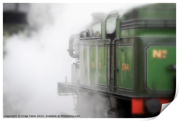 GNR Class N2 1744 steam locomotive Print by Craig Yates