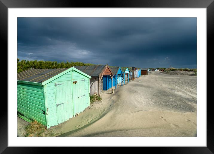 Storm Clouds at West Wittering Framed Mounted Print by Helen Hotson