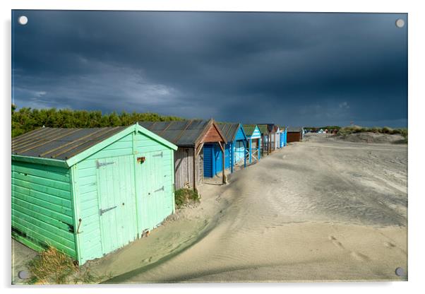 Storm Clouds at West Wittering Acrylic by Helen Hotson