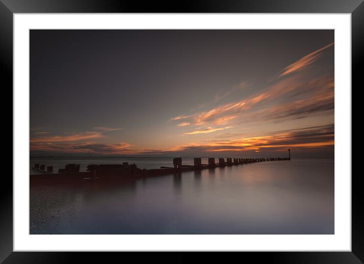 Sunrise In Cleethorpes Framed Mounted Print by Peter Anthony Rollings