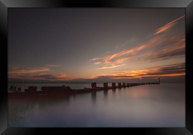 Sunrise In Cleethorpes Framed Print by Peter Anthony Rollings