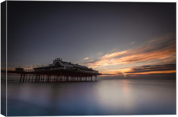 Sunrise In Cleethorpes Canvas Print by Peter Anthony Rollings