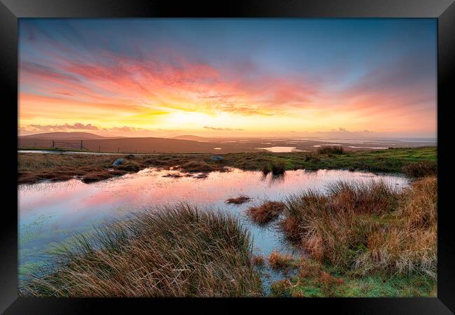 Sunrise over the Western Isles Framed Print by Helen Hotson