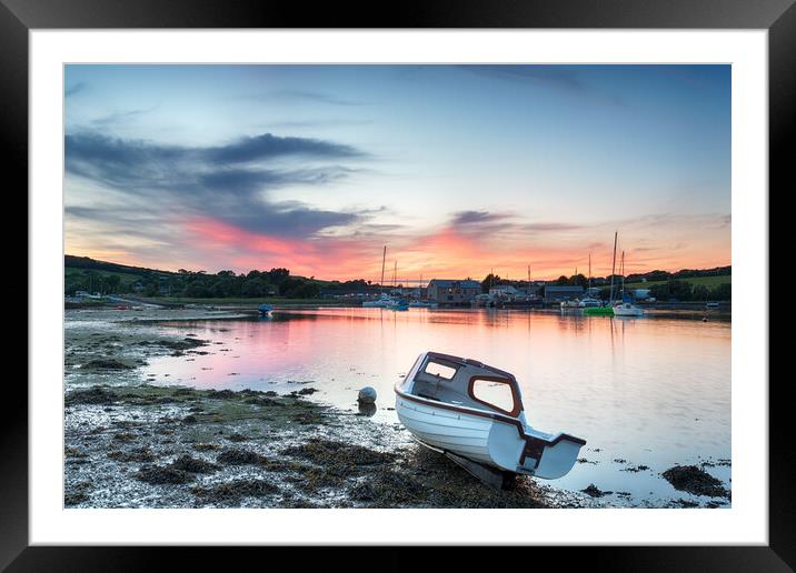 Sunset on the Tamar Framed Mounted Print by Helen Hotson