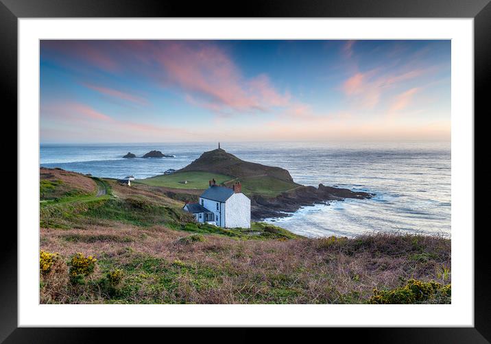 Dusk at Cape Cornwall Framed Mounted Print by Helen Hotson