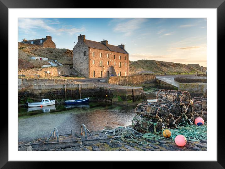 Keiss Harbour in Scotland Framed Mounted Print by Helen Hotson