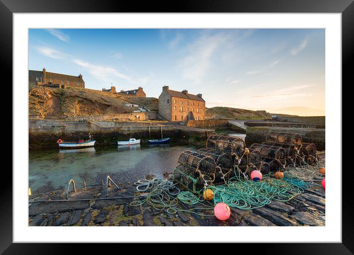 Keiss Harbour in Scotland Framed Mounted Print by Helen Hotson