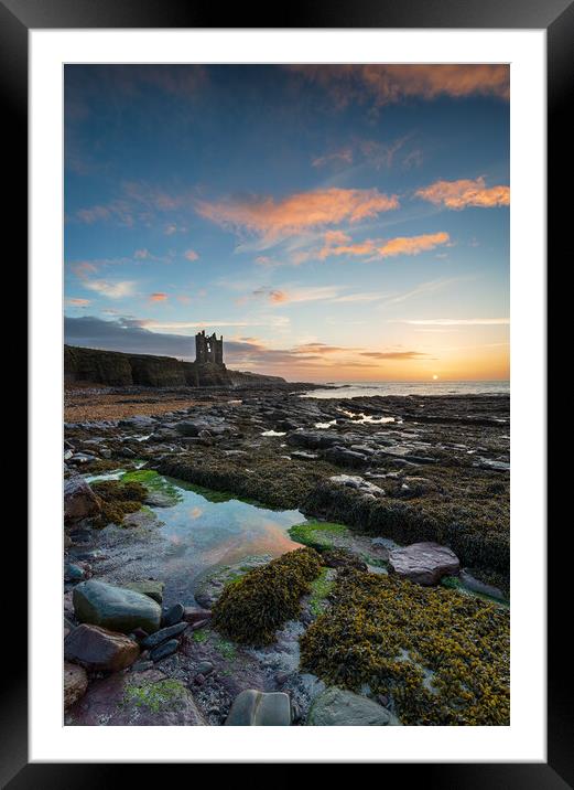 Sunrise at Keiss Castle Framed Mounted Print by Helen Hotson