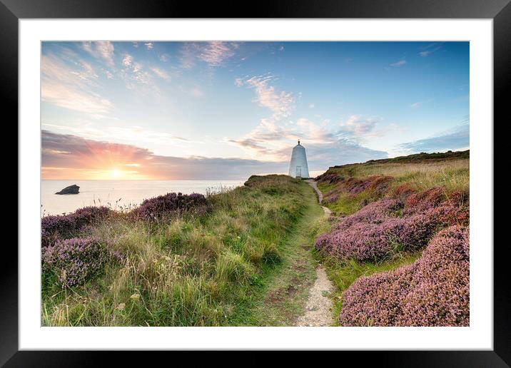 The Pepper Pot Lighthouse at Portreath Framed Mounted Print by Helen Hotson