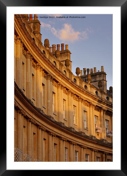 Classic The Circus Bath abstract at Golden hour Framed Mounted Print by Duncan Savidge
