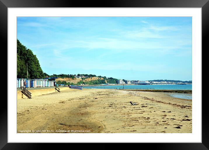 Hope beach towards Sandown, Isle of Wight. Framed Mounted Print by john hill