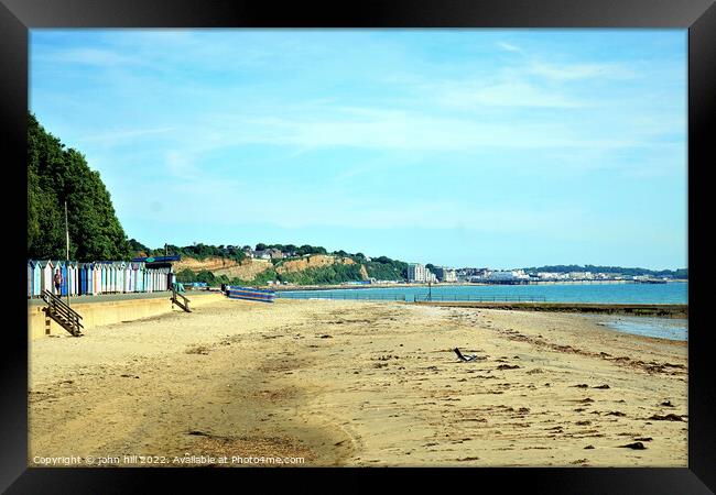 Hope beach towards Sandown, Isle of Wight. Framed Print by john hill