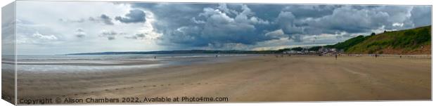 Filey Panorama  Canvas Print by Alison Chambers