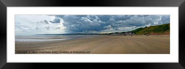 Filey Panorama  Framed Mounted Print by Alison Chambers