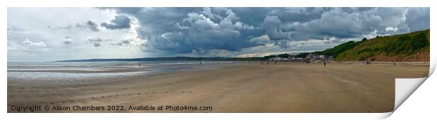 Filey Panorama  Print by Alison Chambers