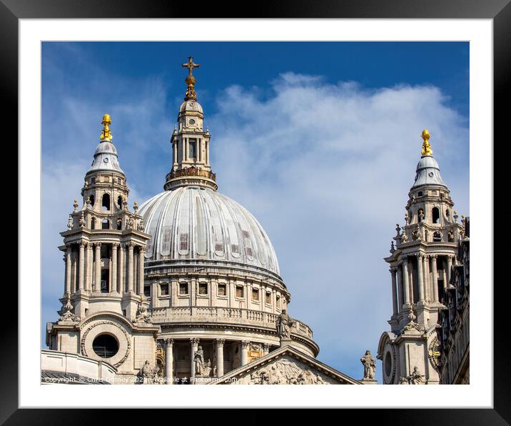 St. Pauls Cathedral in London, UK Framed Mounted Print by Chris Dorney