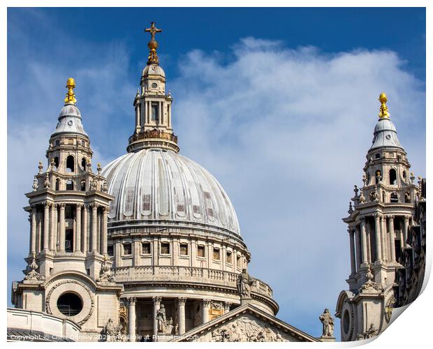 St. Pauls Cathedral in London, UK Print by Chris Dorney