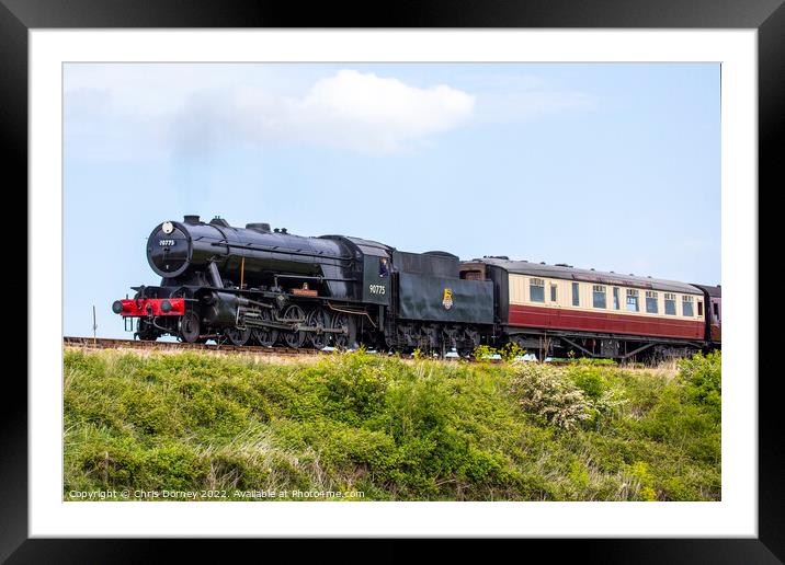 North Norfolk Railway in Norfolk, UK Framed Mounted Print by Chris Dorney
