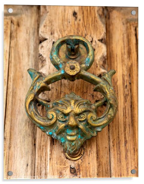Ornate Door Knocker in London, UK Acrylic by Chris Dorney
