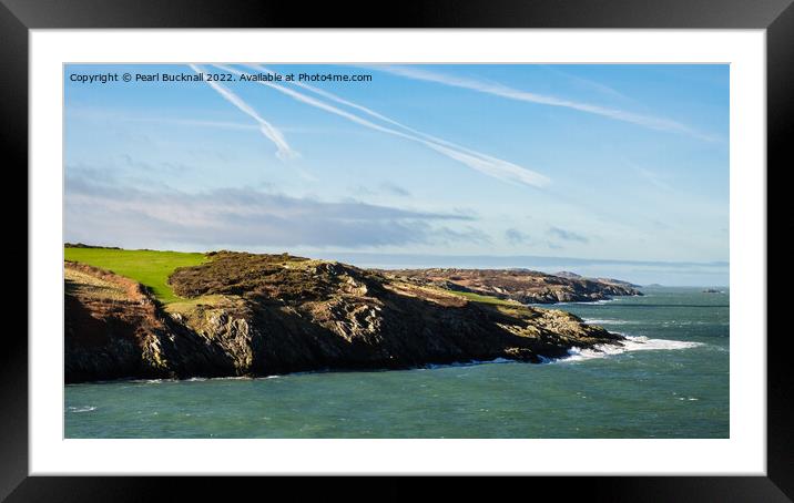 Rocky Coastline of Anglesey from Point Lynas Framed Mounted Print by Pearl Bucknall