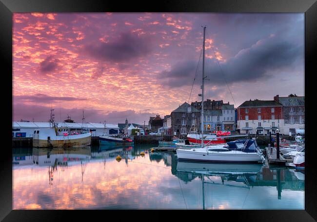 Padstow in Cornwall Framed Print by Helen Hotson