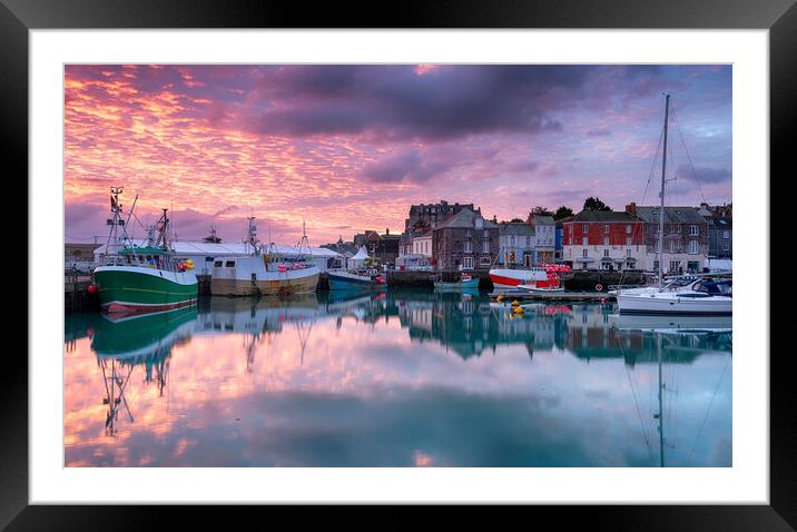 Sunrise at Padstow Framed Mounted Print by Helen Hotson
