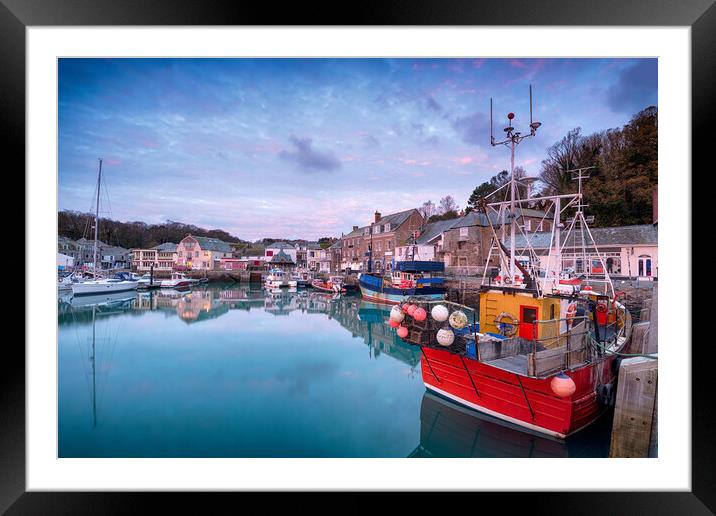 Sunrise Over Padstow Harbour Framed Mounted Print by Helen Hotson