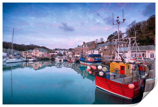Sunrise Over Padstow Harbour Print by Helen Hotson