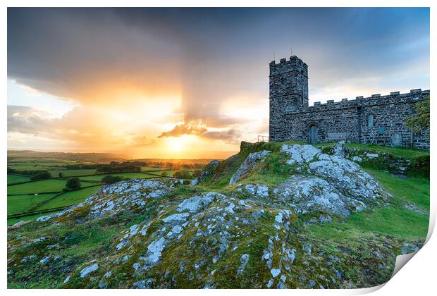 Brentor Print by Helen Hotson