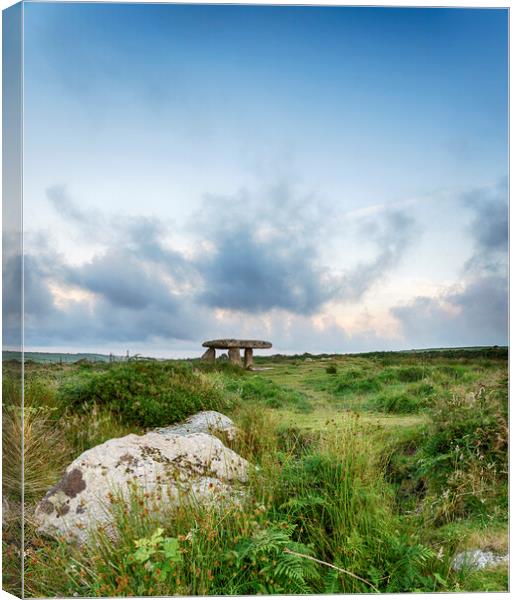 Lanyon Quoit a Neolithic Dolmen Canvas Print by Helen Hotson