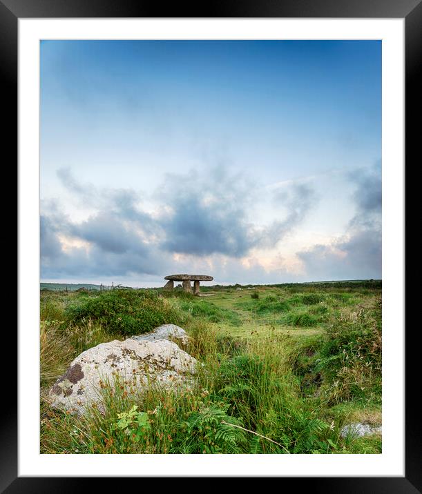 Lanyon Quoit a Neolithic Dolmen Framed Mounted Print by Helen Hotson